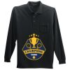 Long Sleeve Silk Touch Polo with Pocket Thumbnail