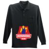 Long Sleeve Silk Touch Polo with Pocket Thumbnail