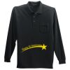 Long Sleeve Silk Touch Polo with Pocket Thumbnail