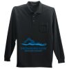 Long Sleeve Silk Touch Polo with Pocket Thumbnail