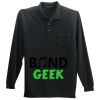 Long Sleeve Silk Touch Polo with Pocket Thumbnail